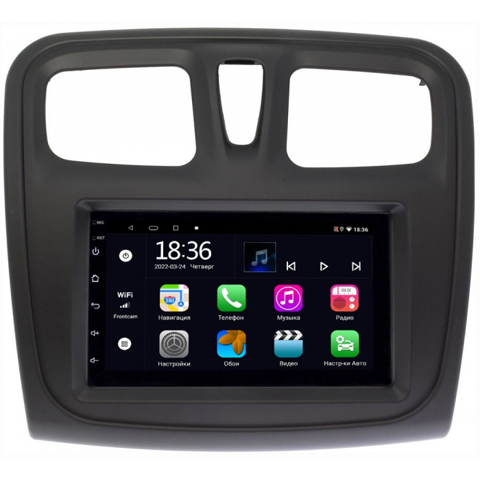 Магнитола в штатное место 2 din Renault Logan II, Sandero II 2013-2020 OEM 2/32 на Android 10 CarPlay (MT7-RP-RLSS-154)