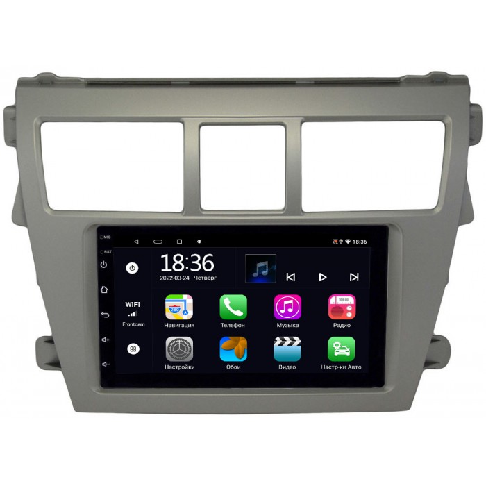 Магнитола в штатное место 2 din Toyota Belta 2005-2012 OEM 2/32 на Android 10 CarPlay (MT7-RP-TYBL-129)