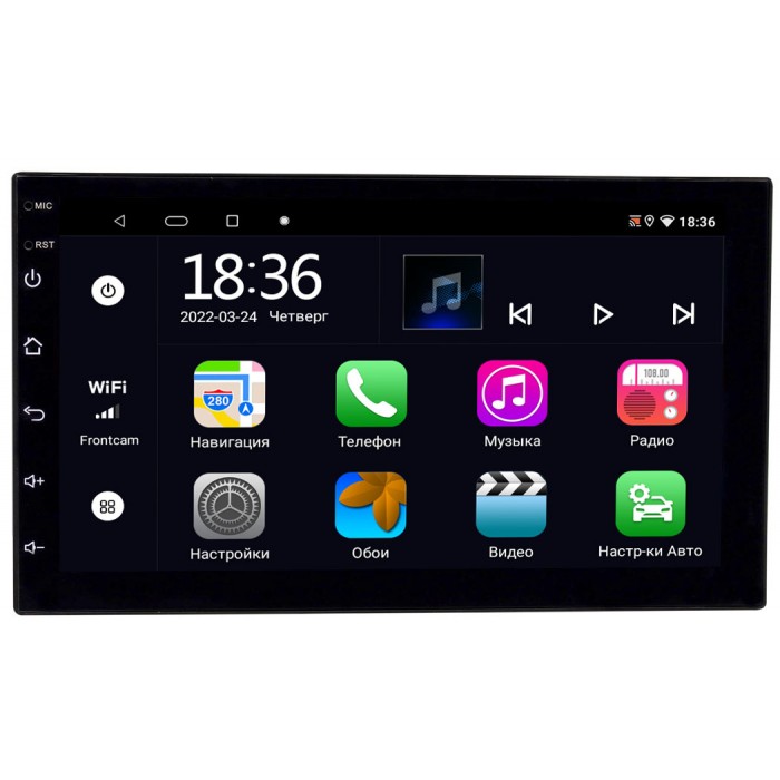 2 DIN универсальная магнитола OEM MX7 4/64 на Android 10 CarPlay