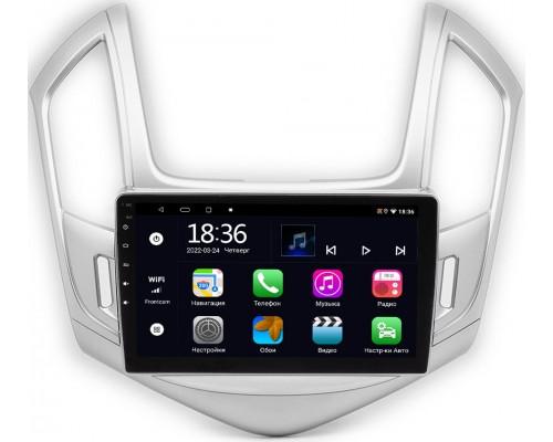 Chevrolet Cruze I 2012-2015 (серебро) OEM MX9-242 4/64 на Android 10 CarPlay