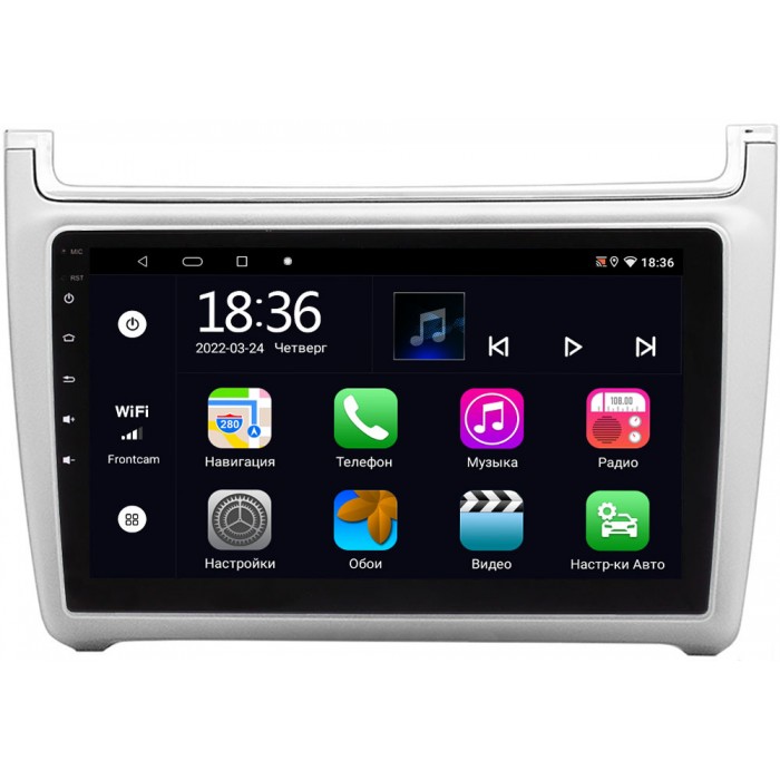 Штатная магнитола Volkswagen Polo 5 2009-2020 (серебро) OEM MX9-540 4/64 Android 10 CarPlay