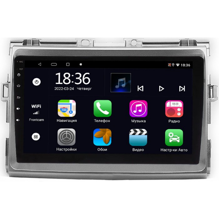 Штатная магнитола OEM MT9-9093 для Toyota Estima III 2006-2016, Previa III 2006-2019 на Android 10 CarPlay (серая)