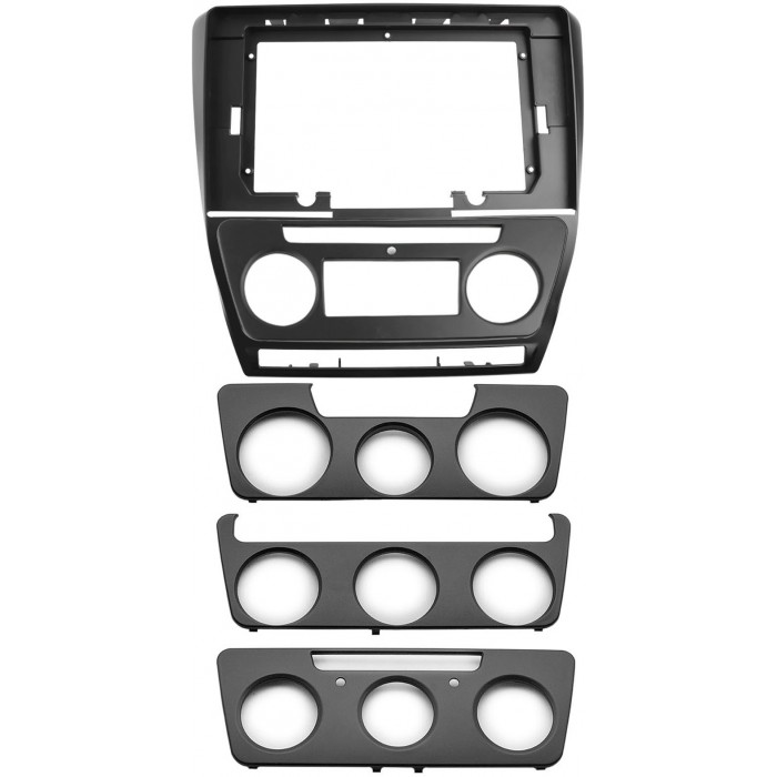 Штатная переходная рамка RM-10-1217 под магнитолу 10 дюймов для Skoda Octavia II (A5) 2004-2013 (черный)
