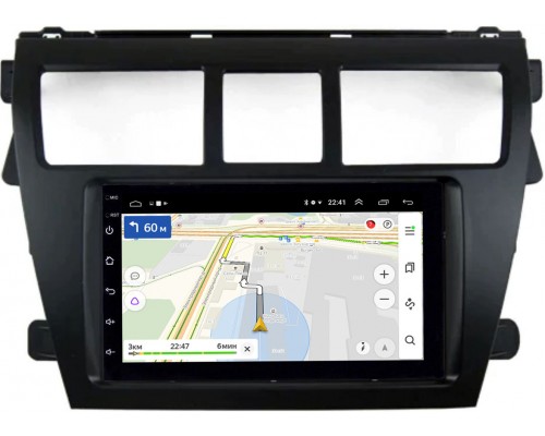 Toyota Belta, Vios, Yaris sedan 2005-2012 (черная) OEM на Android 10 (RS7-RP-11-402-440)