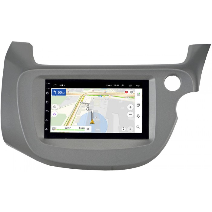 Штатная магнитола Honda Fit II 2007-2014 (правый руль) серебро OEM на Android 10 (RS7-RP-11-671-274)