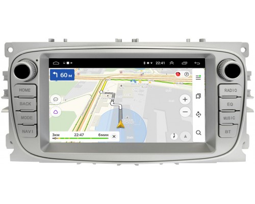 Ford Focus 2, C-MAX, Mondeo 4, S-MAX, Galaxy 2, Tourneo Connect (2006-2015) (серебристый) OEM 2/16 на Android 10 (GT7-RP-2051-486)