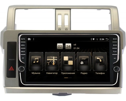 Toyota Land Cruiser Prado 150 2013-2017 (серебро) OEM BPX1007-4/64 на Android 10 (PX6, IPS, 4/64GB)