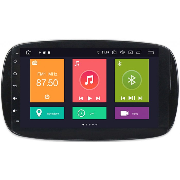 Штатная магнитола CarMedia MKD-M901-P5 Mercedes Smart Fortwo III, Forfour II 2014-2019 Android 9.0