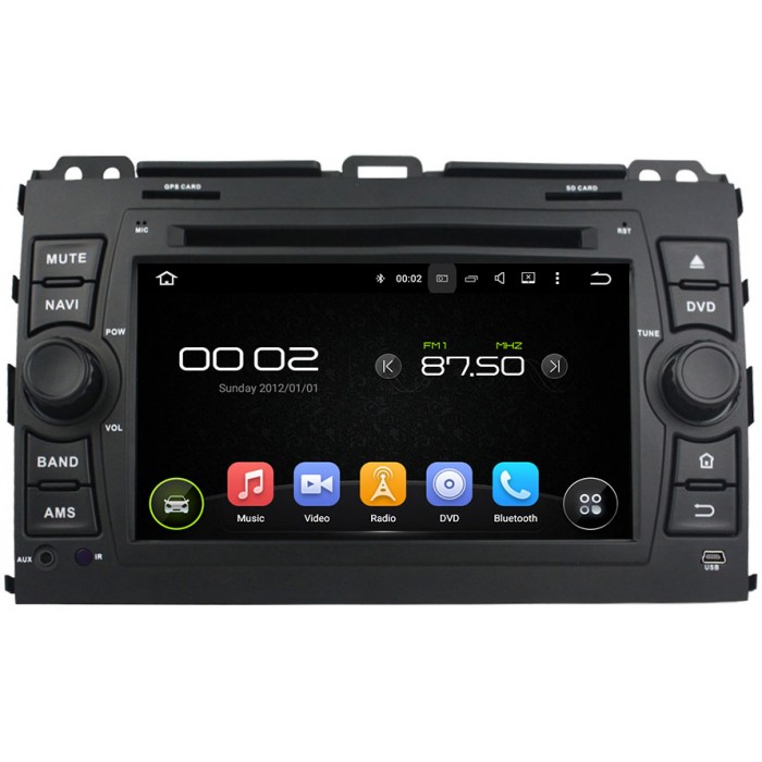 Штатная автомагнитола CarMedia XN-7027-P6 Toyota LC Prado 120 2002-2009 на Android 10.0