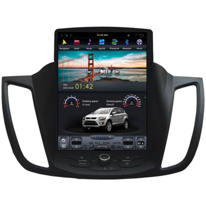 Штатная автомагнитола CarMedia ZF-1002 для Ford Kuga II 2013-2019 Tesla Style на Android 7.1