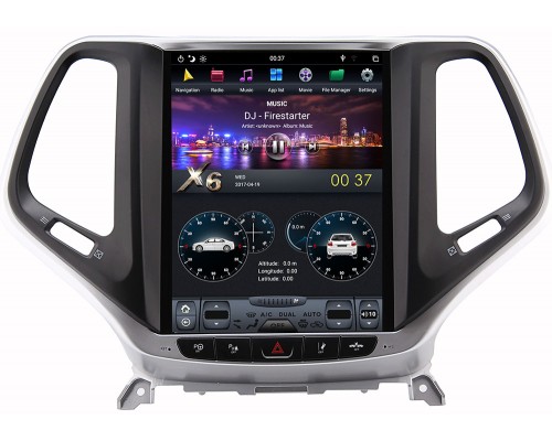 CarMedia ZF-1018G-DSP для Jeep Cherokee V (KL) 2013-2021 Tesla Style (стиль тесла) на Android 9.0