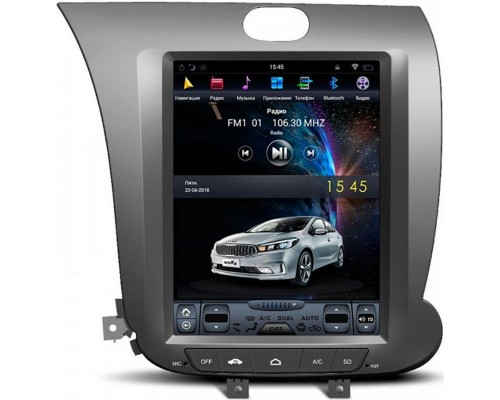 CarMedia ZF-1056-DSP для Kia Cerato III 2013-2020 Tesla Style (стиль тесла) на Android 9.0