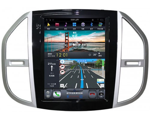 CarMedia ZF-1078 для Mercedes Vito III (W447) 2014-2018 Tesla Style на Android 7.1