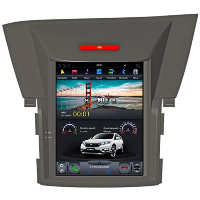 Штатная автомагнитола CarMedia ZF-1091 для Honda CR-V IV 2012-2016 Tesla Style на Android 7.1