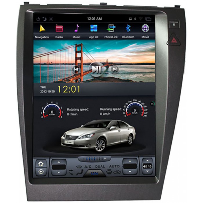 Штатная магнитола CarMedia ZF-1118H-DSP для Lexus ES V 2006-2012 (для топовой комплектации) Tesla Style (стиль тесла) на Android 9.0