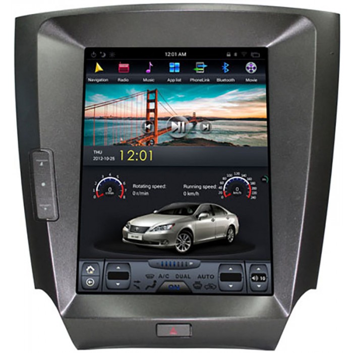 Штатная магнитола CarMedia ZF-1130 для Lexus IS II (2005-2013) Tesla Style на Android 7.1