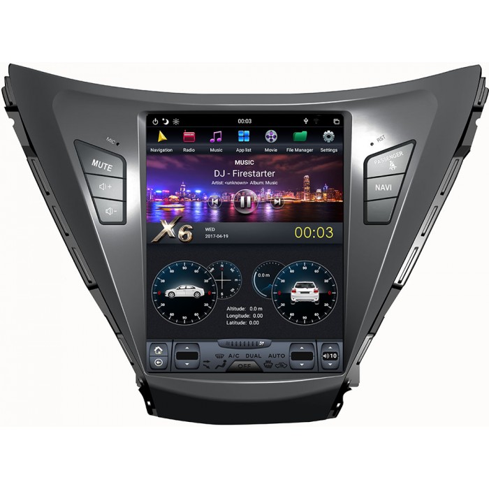 Штатная магнитола CarMedia ZF-1153 для Hyundai Elantra V (MD) 2011-2014 Tesla Style на Android 8.1