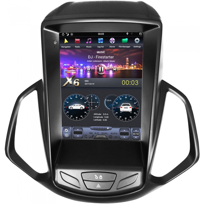 Штатная магнитола CarMedia ZF-1166-32-DSP для Ford Ecosport 2014-2018 Tesla Style (стиль тесла) на Android 9.0