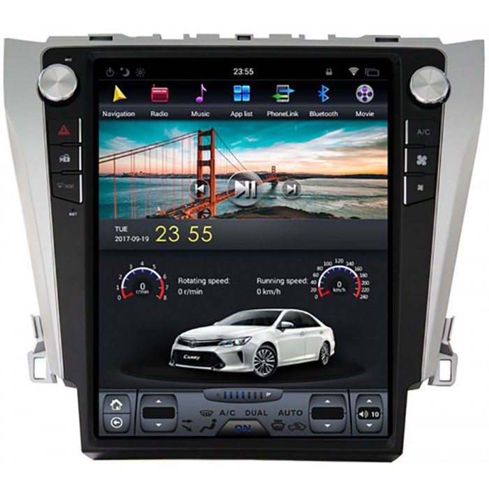 Штатная магнитола CarMedia ZF-1206 для Toyota Camry V50 2011-2014 Tesla Style на Android 7.1