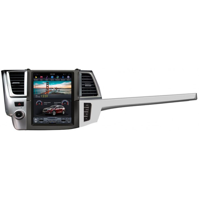 Штатная автомагнитола CarMedia ZF-1207 для Toyota Highlander (U50) 2014-2018 Tesla Style на Android 7.1