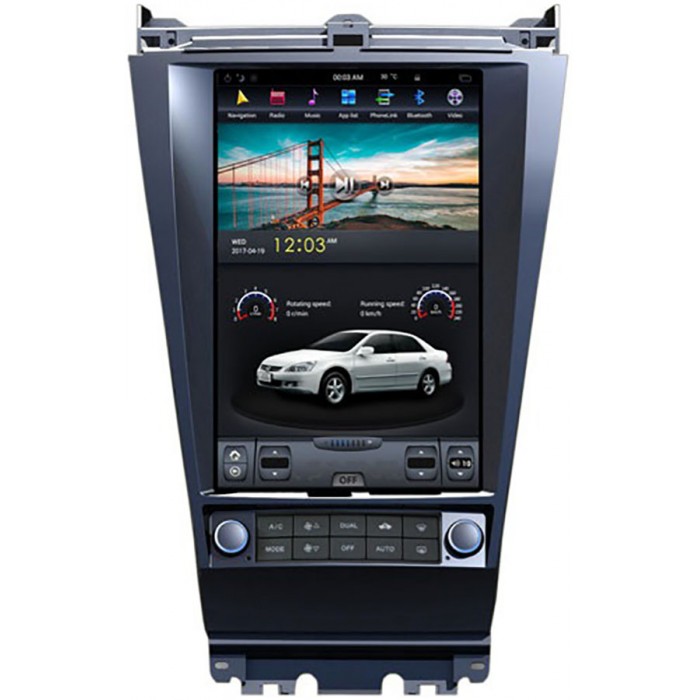 Штатная магнитола CarMedia ZF-1228 для Honda Accord 7 (VII) 2002-2008 Tesla Style на Android 7.1