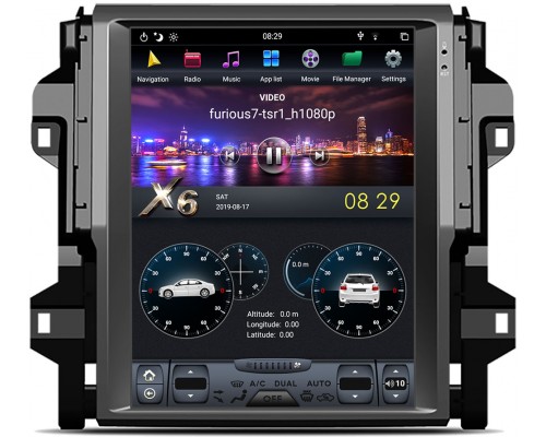 CarMedia ZF-1238-DSP для Toyota Fortuner II 2015-2018 Tesla Style на Android 9.0