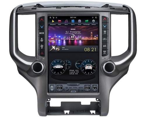 CarMedia ZF-1265-DSP для Dodge RAM IV (DS/DJ) 2013-2019 Tesla Style (стиль тесла) на Android 9.0
