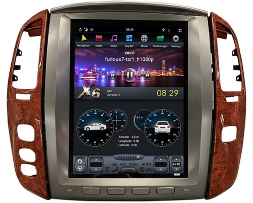 CarMedia ZF-1305 для Lexus LX II 470 2003-2007 Tesla Style на Android 8.1