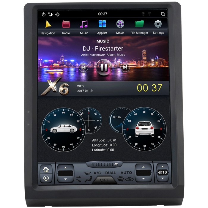 Штатная магнитола CarMedia ZF-1307-DSP для Toyota LC 70 2007-2021 Tesla Style (стиль тесла) на Android 9.0