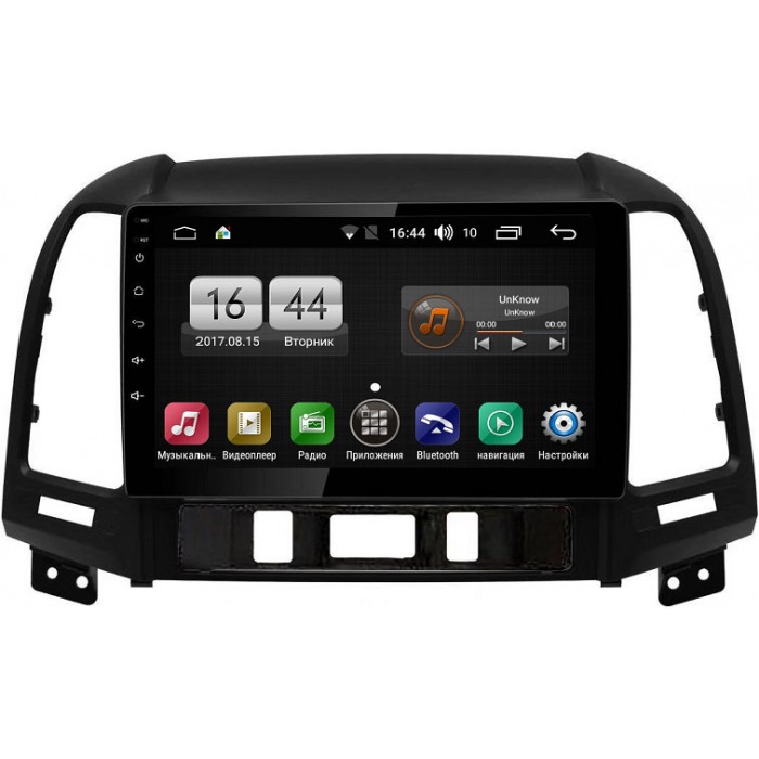 Штатная магнитола FarCar s185 для Hyundai Santa Fe II 2005-2012 (3 кнопки) на Android 8.1 (LY008R)