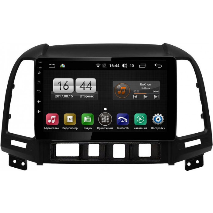 Штатная магнитола FarCar s185 для Hyundai Santa Fe II 2005-2012 (4 кнопки) на Android 8.1 (LY008R)