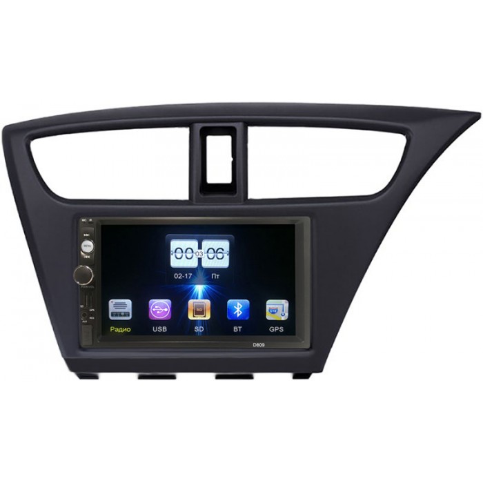 Штатная магнитола Honda Civic 9 (IX) 2011-2015 Hatchback (правый руль) OEM (D809-1-RP-11-344-257) без Navi