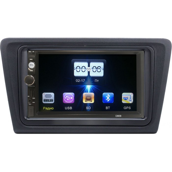 Магнитола в штатное место 2 din Skoda Rapid 2012-2020 OEM (D809-1-RP-SKRP-397) без Navi
