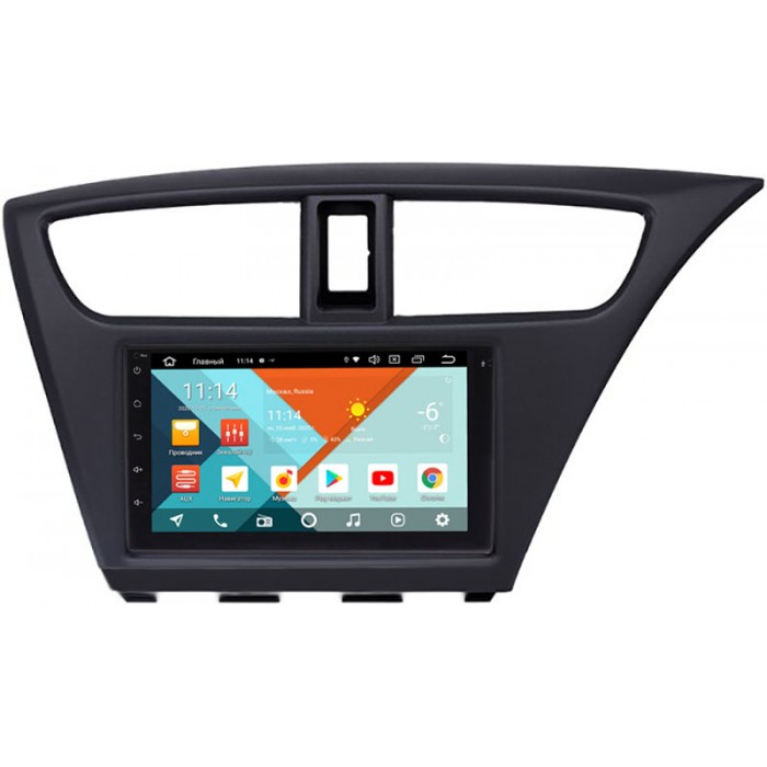 Штатная магнитола Honda Civic 9 (IX) 2011-2015 Hatchback (правый руль) Wide Media MT7001PK-2/16-RP-11-344-257 на Android 9.1 (DSP 3G-SIM)