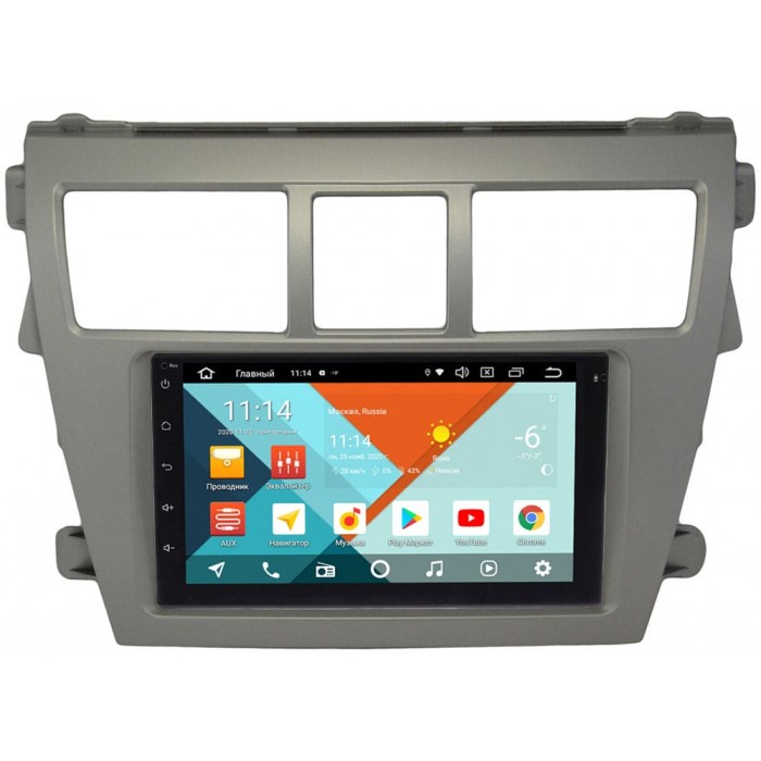 Магнитола в штатное место 2 din Toyota Belta 2005-2012 Wide Media KS7001QR-3/32-RP-TYBL-129 на Android 10 (API 29) (DSP CarPlay 4G-