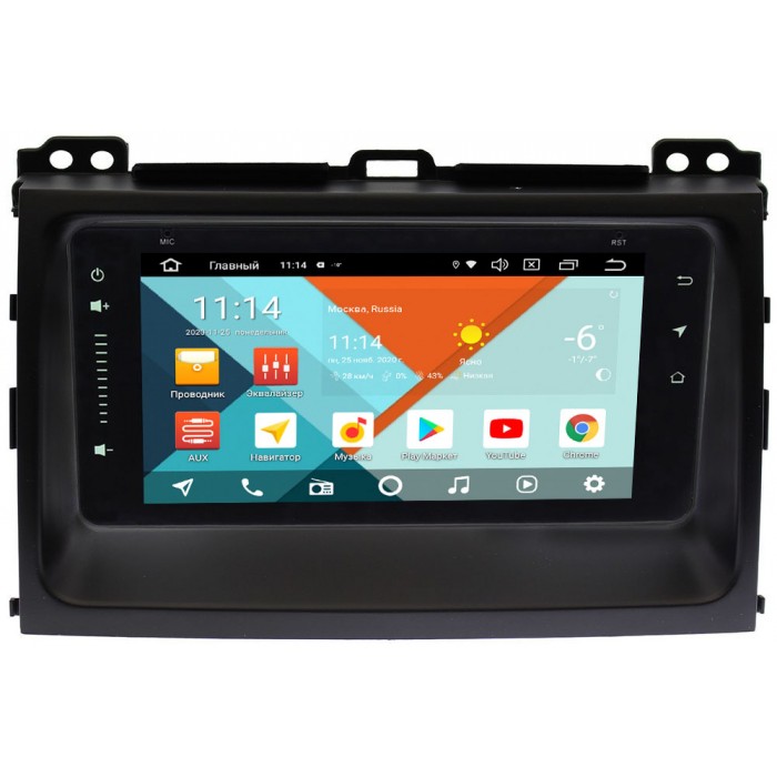 Штатная магнитола Toyota LC Prado 120 2002-2009 Wide Media MT6901PK-2/16-RP-TYLP12XW-03 на Android 9.1 (DSP 3G-SIM)