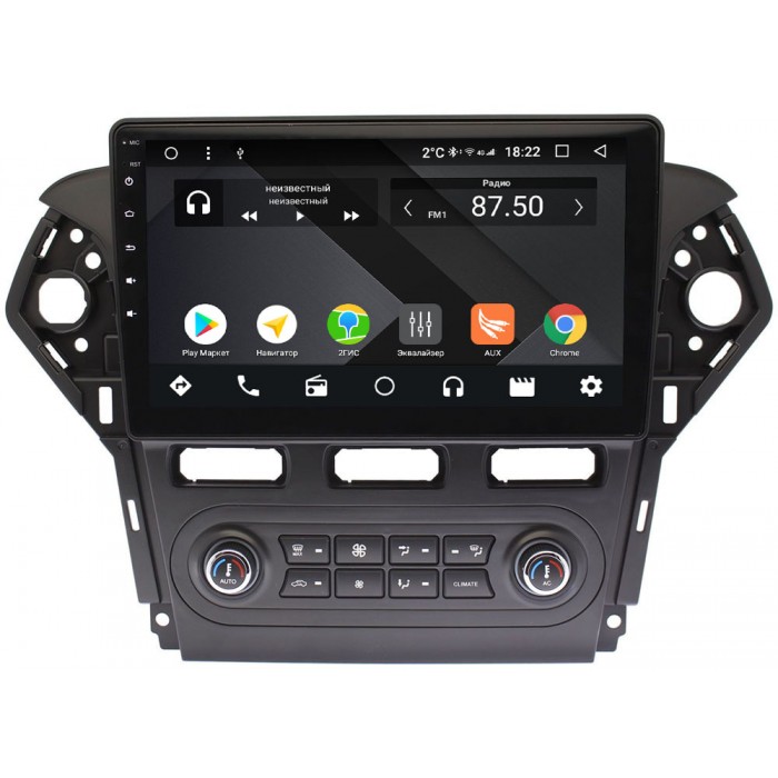 Штатная магнитола Ford Mondeo IV 2007-2015 (черная) OEM PX1018-4/32 для авто с Blaupunkt на Android 10 (PX6, IPS, 4/32GB)
