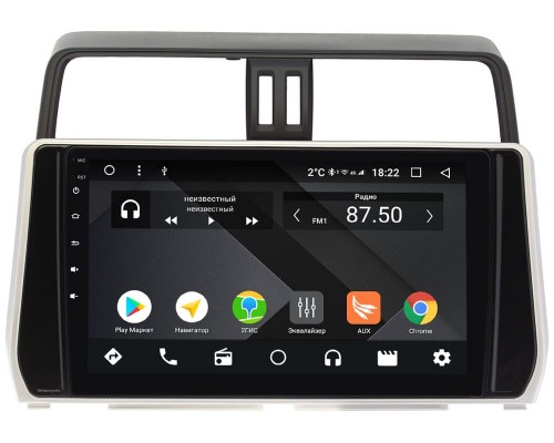 Toyota Land Cruiser Prado 150 2017-2021 OEM PX1058-4/32 на Android 10 (PX6, IPS, 4/32GB) (для авто с 4 камерами)