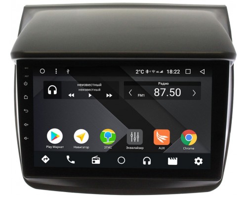 Mitsubishi Pajero Sport II 2008-2014, L200 IV 2006-2015 OEM PX9057-4/32 на Android 10 (PX6, IPS, 4/32GB) для авто без Navi