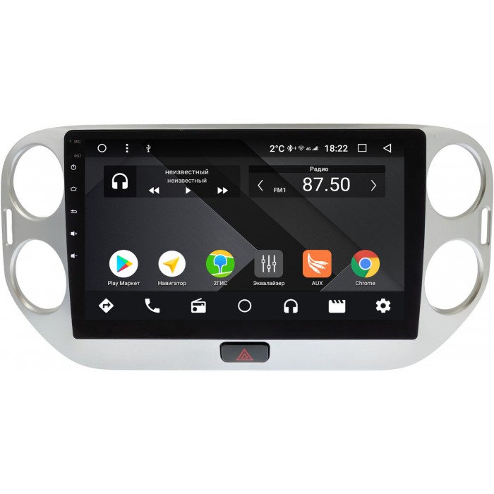 Штатная магнитола OEM PX10-VW077T-4/32 для Volkswagen Tiguan 2011-2016 на Android 10 (PX6, IPS, 4/32GB)