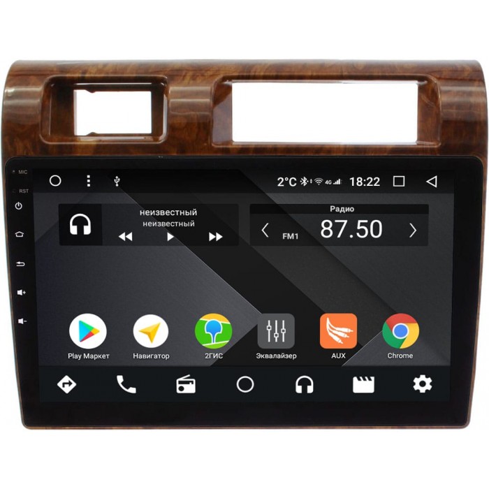 Штатная магнитола Toyota LC 70 2007-2021 (дерево) OEM PX9-1121-4/32 на Android 10 (PX6, IPS, 4/32GB)