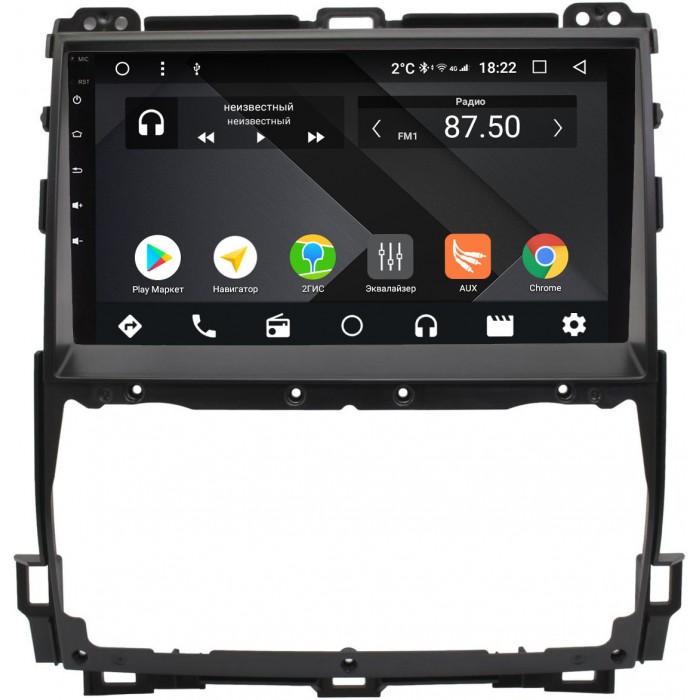 Штатная магнитола OEM PX9-1298-4/32 для Toyota LC Prado 120 2002-2009 на Android 10 (PX6, IPS, 4/32GB)