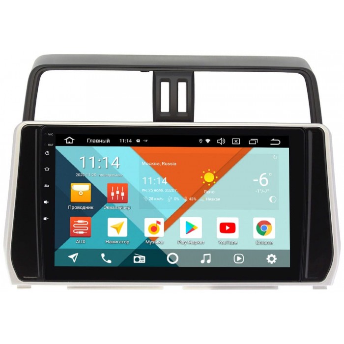 Штатная магнитола Toyota Land Cruiser Prado 150 2017-2021 Wide Media KS1038QR-3/32 DSP CarPlay 4G-SIM на Android 10 (API 29) (для авто без 4 камер)
