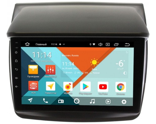Mitsubishi Pajero Sport II 2008-2014, L200 IV 2006-2015 Wide Media KS9057QR-3/32 DSP CarPlay 4G-SIM на Android 10 (API 29) для авто без Navi