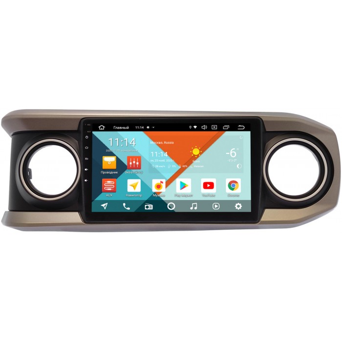 Штатная магнитола Wide Media KS10-TO504TQR-3/32 DSP CarPlay 4G-SIM для Toyota Tacoma III 2015-2022 (черная) на Android 10 (API 29)