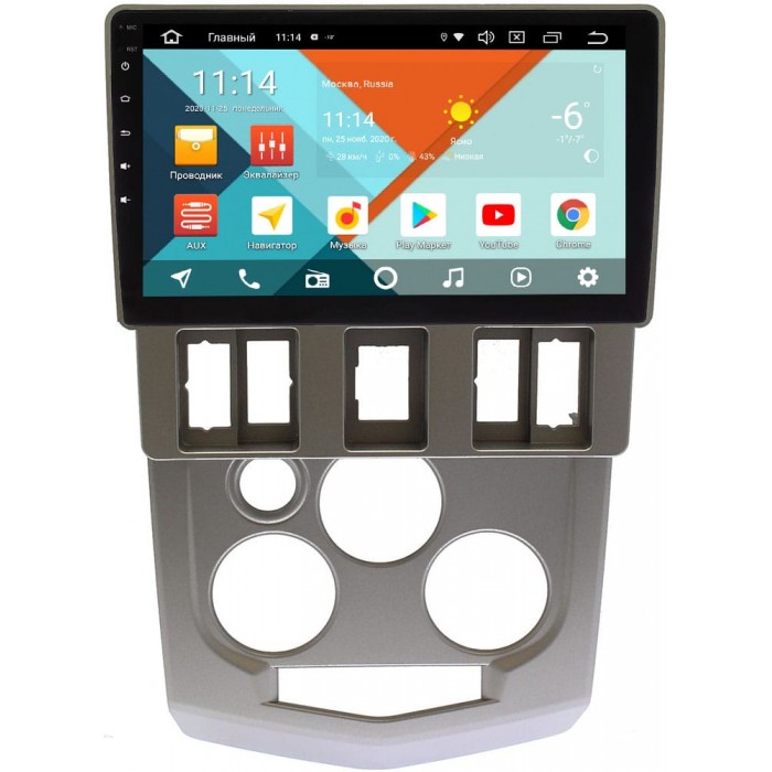 Штатная магнитола Renault Logan I 2004-2009 Wide Media KS9-674QR-3/32 DSP CarPlay 4G-SIM Android 10 (API 29)