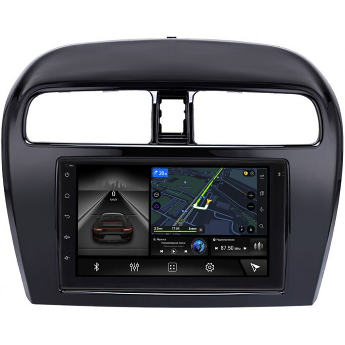 Магнитола в штатное место 2 din Mitsubishi Mirage VI 2012-2022 Canbox 9864-RP-11-129-1-365 на Android 10 (4G-SIM, 4/64, DSP)