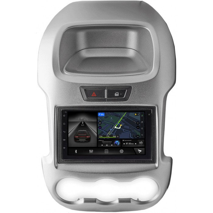 Магнитола в штатное место Ford Ranger III 2012-2015 с кондиционером (серая) Canbox 9863-RP-11-327-231 на Android 10 (4G-SIM, 2/32, DSP)