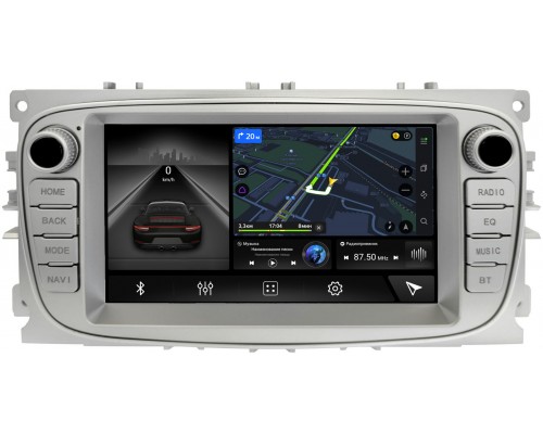 Ford Focus 2, C-MAX, Mondeo 4, S-MAX, Galaxy 2, Tourneo Connect (2006-2015) (серебристый) Canbox M-Line 5511-RP-2051-486 на Android 10 (4G-SIM, 2/32, DSP, IPS)