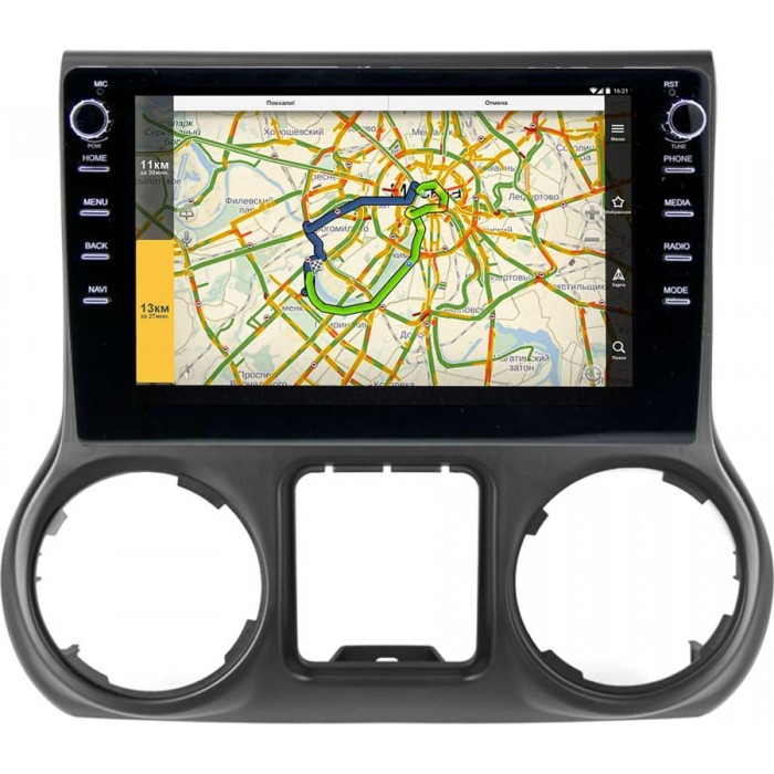 Штатная магнитола Canbox 3149-10-7140 для Jeep Wrangler III (JK) 2007-2018 на Android 10 (DSP 2/16 с крутилками)